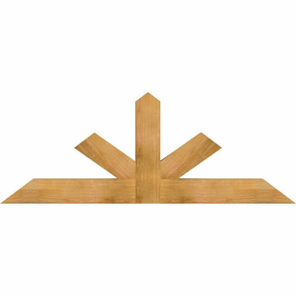 Ekena Millwork Saratoga Rough Sawn Timber Gable Bracket, Western Red Cedar, 72"W x 27"H x 4"D x 6"F, 9/12 Pitch GBW072X27X0406SAR00RWR - main